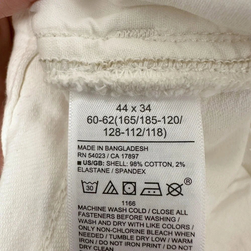 Banana‎ Republic Mens Straight Fit Organic Cotton Jeans White 44x34